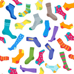 Socks Background Pattern. Vector
