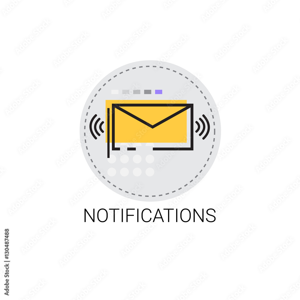 Poster notification envelope email inbox message send mail vector illustration