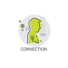 Social Network Communication People Connection Icon Vector Illustration