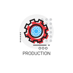 Production Cog Wheel Business Industry Icon Vector Illustration