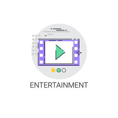 Video Player Entertainment Leisure Icon Vector Illustration