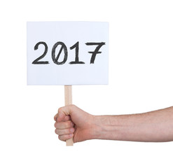Sign with a number - The year 2017