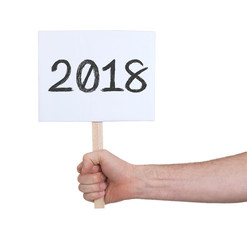 Sign with a number - The year 2018