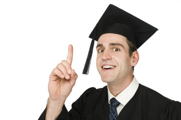 raising the finger of graduate