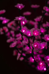 artificial plum blossom with light