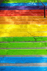 Colorful stairway in Istanbul