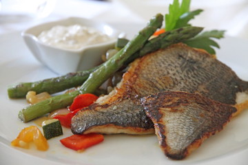 dorado fish on plate