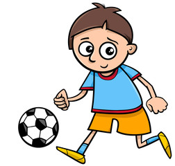 boy playing ball cartoon