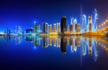 Naklejka na ściany i meble Business bay of Dubai, UAE