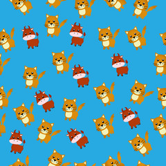 illustration of a Cute bull