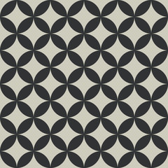 Seamless abstract intersecting circle shape pattern.