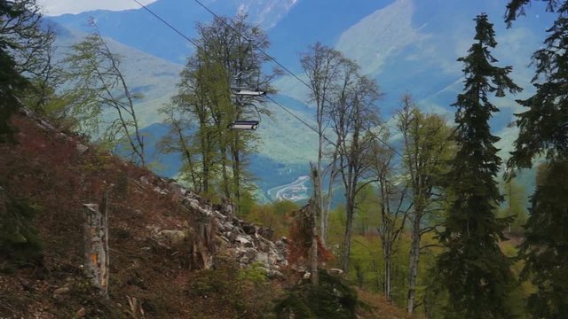 Aerial View. Mountain Landscape. Caucasus mountains