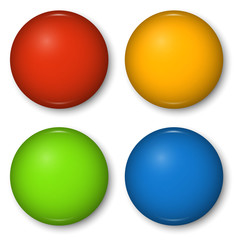 Color chest badges vector set isolated on white background.