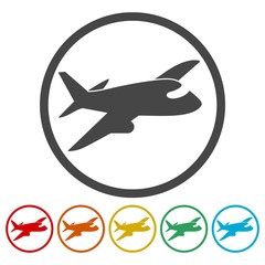 Plane icons set 