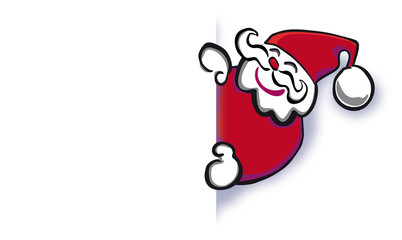 Weihnachtsmann mit wei&szlig;er Wand