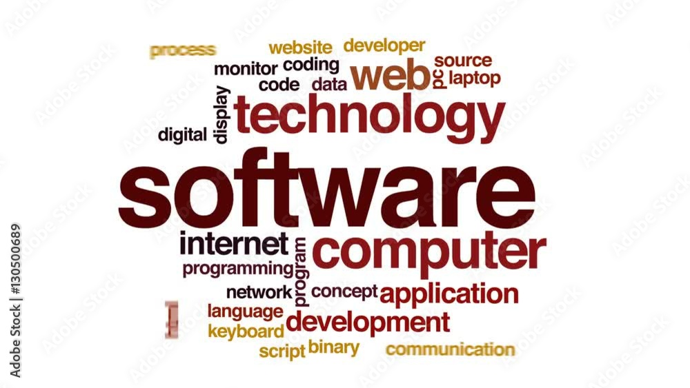 Poster software animated word cloud.