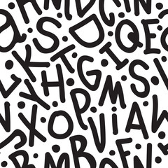 Art Seamless Pattern Font