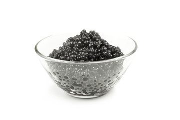 Fototapeta na wymiar Sturgeon caviar isolated on a white background with clipping path