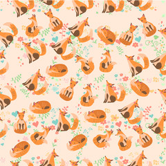 vector illustration of a cute fox