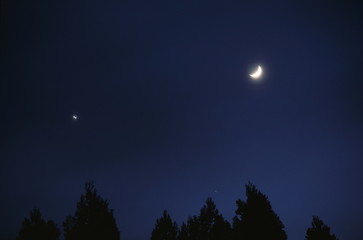 月と金星