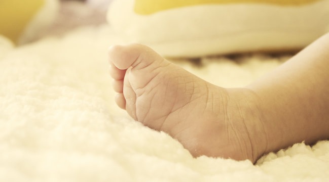 Baby feet newborn