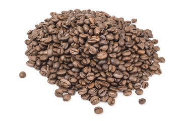 Brazilian coffee on a white background. Clipping path