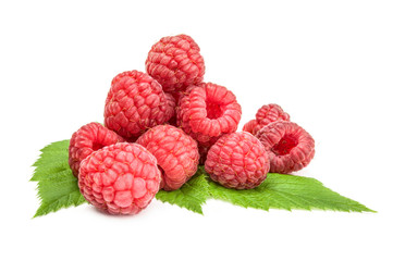 Raspberry Fruit isolated on a white background with clipping path