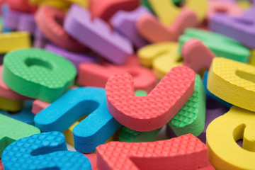colorful letters of alphabet jigsaw puzzle