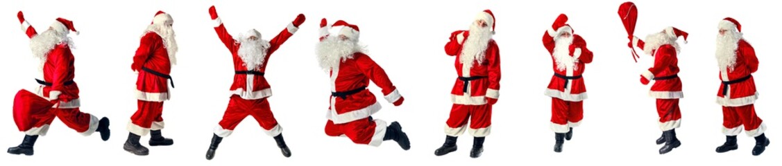  Santa Claus isolated on white.