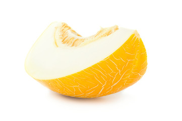 Fototapeta na wymiar Yellow melon isolated on a white background cutout