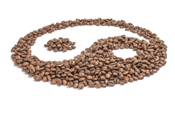 Coffee on a white background. Clipping path