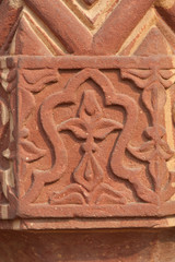 Graphic symbols, patterns and tracery in Agra Fort, Agra, Uttar Pradesh state, India