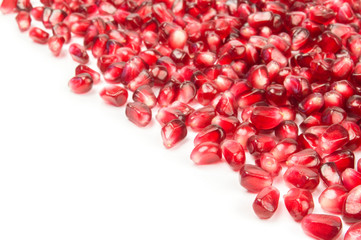 Red pomegranate isolated on a white background cutout