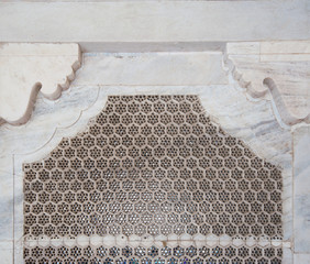 Graphic symbols, patterns and tracery in Agra Fort, Agra, Uttar Pradesh state, India