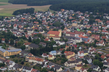Fototapeta na wymiar aerial view of Wackersdorf