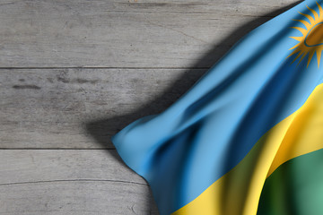 Republic of Rwanda flag waving