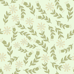 Seamless Pattern with Floral Design