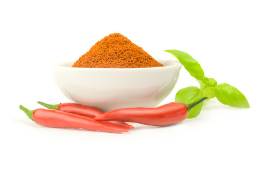 Cayenne pepper spice isolated on a white background cutout