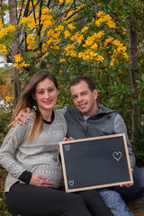 Fototapeta premium husband and pregnant wife