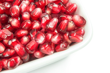 Delicious pomegranate fruit isolated on a white background cutout