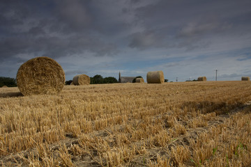 round bales field church