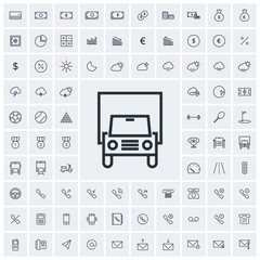 Truck icon, vector icon set