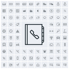 Phone book icon, vector icon set