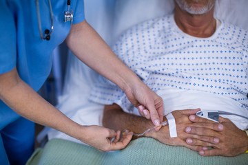 Nurse examining a patient