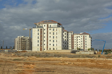 Fototapeta na wymiar Construction of a residential area.