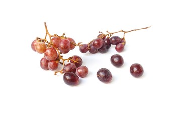 Grape red fresh on white background