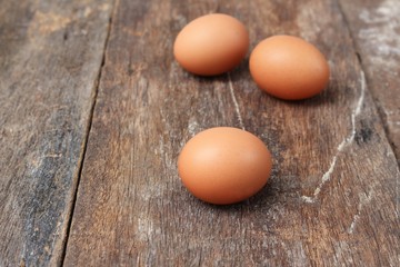  egg select focus with shallow depth of field on wood background