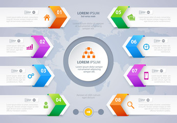 Vector steps option arrow banners Infographic design. Eps 10.