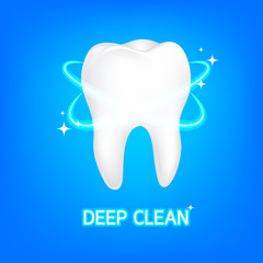 Dental care Tooth Concept. Illustration icon design.