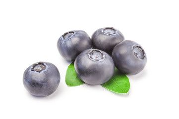 Huckleberry isolated on a white background cutout